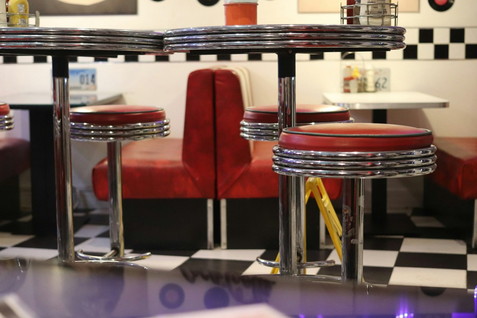 Retro diner counter stools